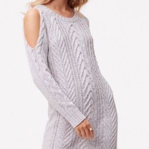 LOFT Women’s Sweater Dress- Small-Cold Shoulder